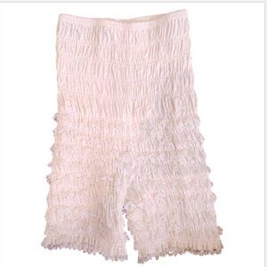 BLOOMERS RUFFLED LACE PETTIPANTS WHITE & Black SQ DANCE COSTUME Set of 2 S NWOT